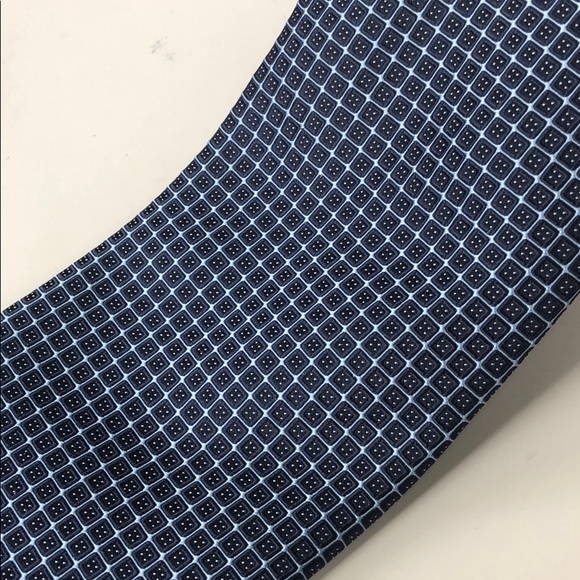 Men’s blue square Zegna tie - Picture 2 of 3